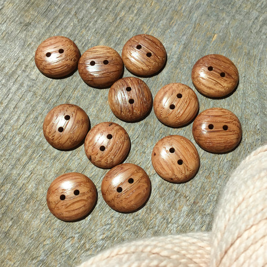 Polished Red Oak Buttons - 7/8”