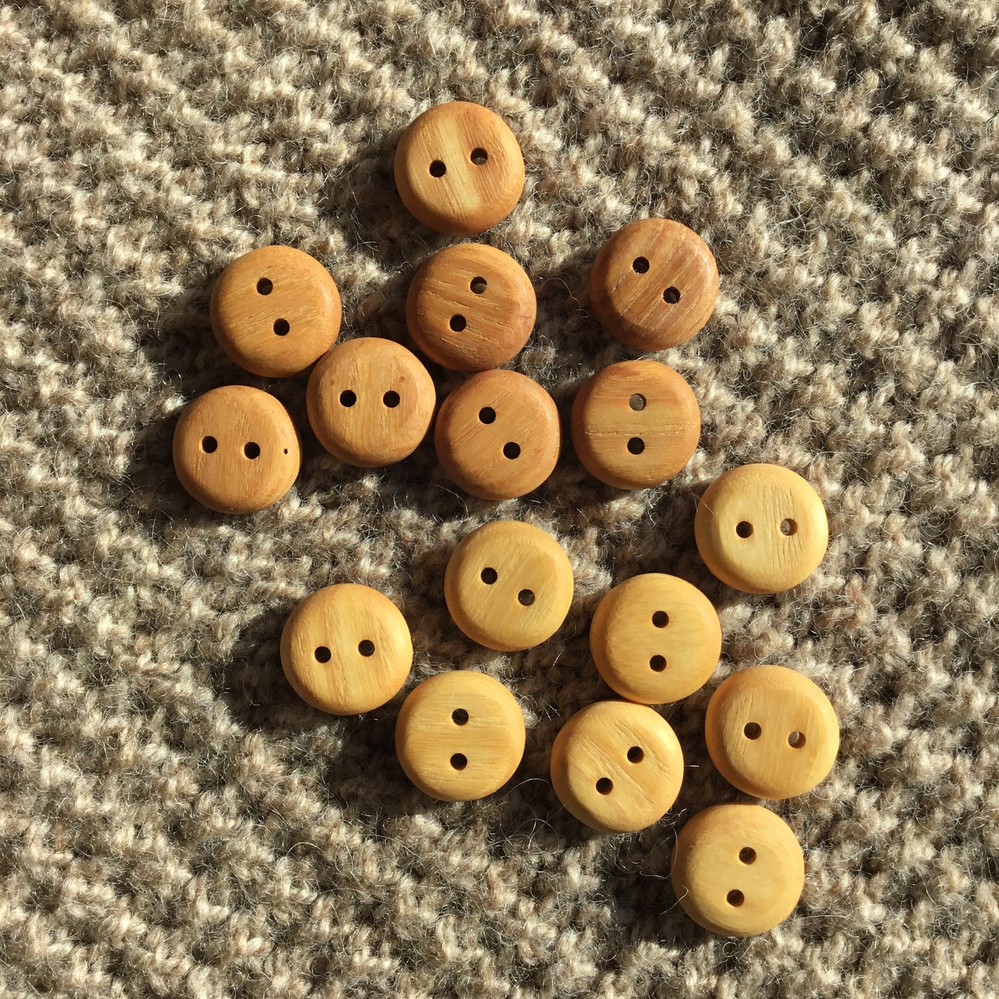 Everyday Ash Wood Button  3/4”