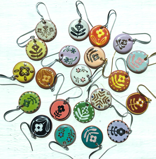 One-of-a-kind Earthenware Earrings