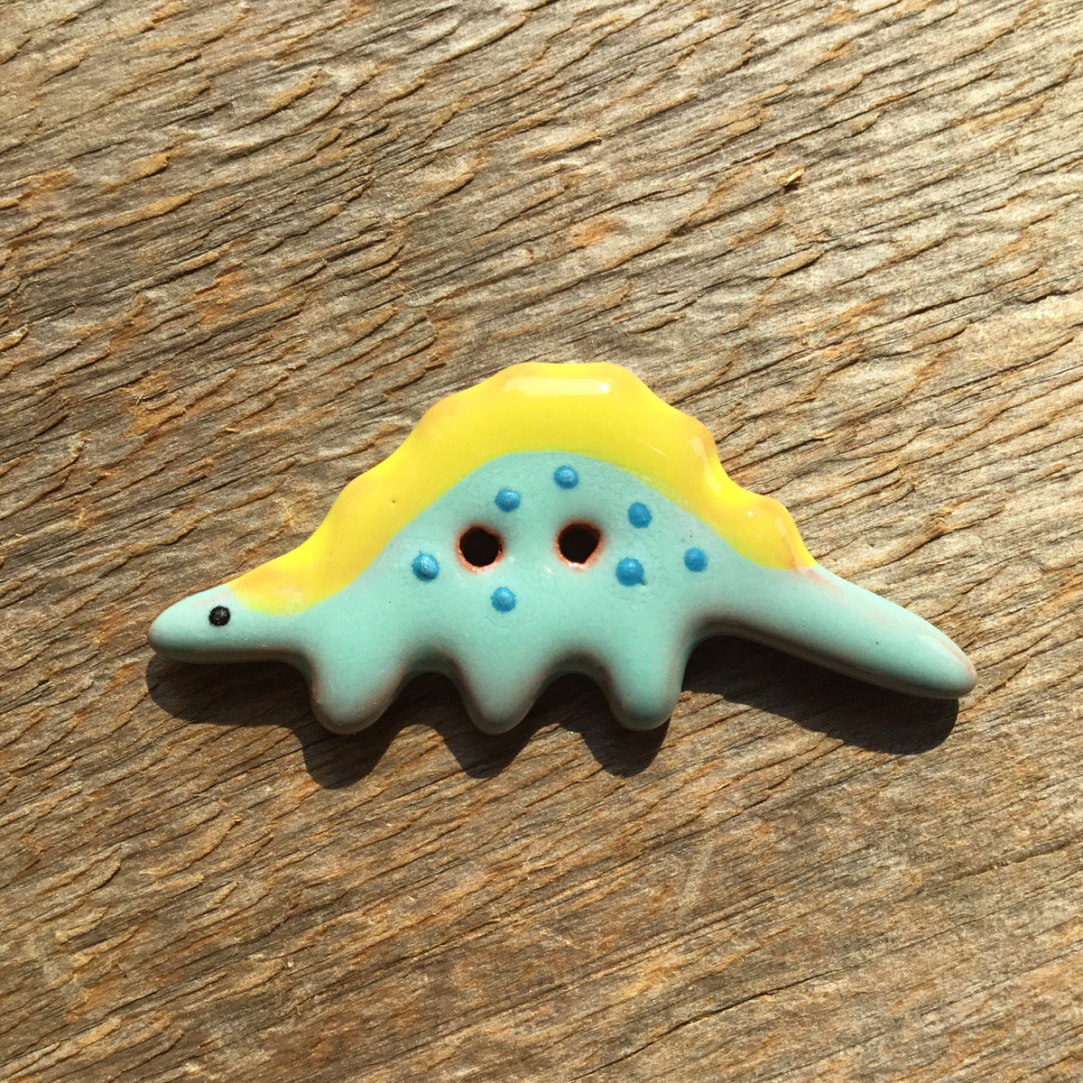 Vibrant Dinosaurs Earthenware Buttons