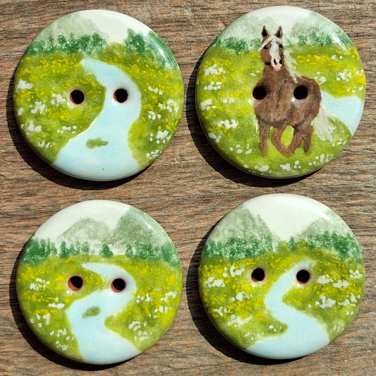 ‘Yellow Meadow Mustang’ 1-1/16” one-of-a-kind 4-pack