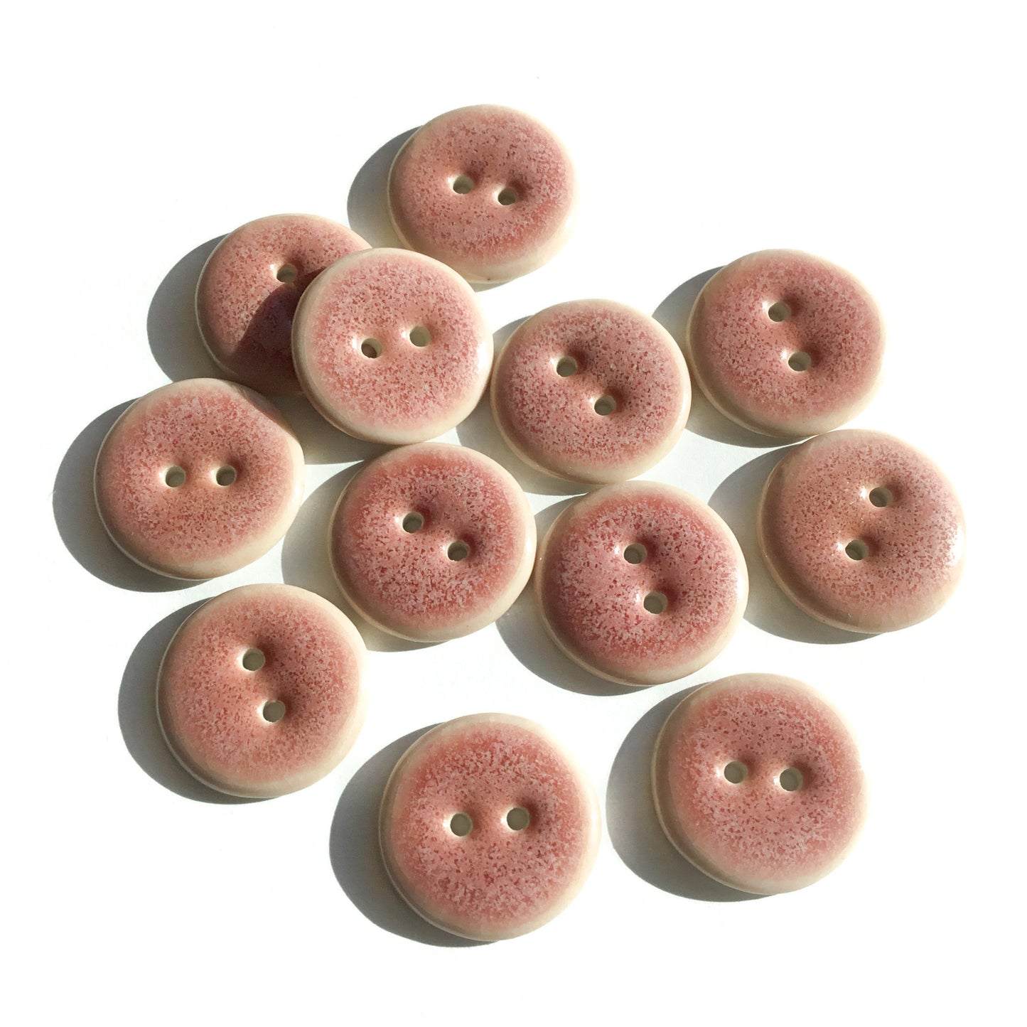 Pink Rhubarb Porcelain Button - 3 sizes