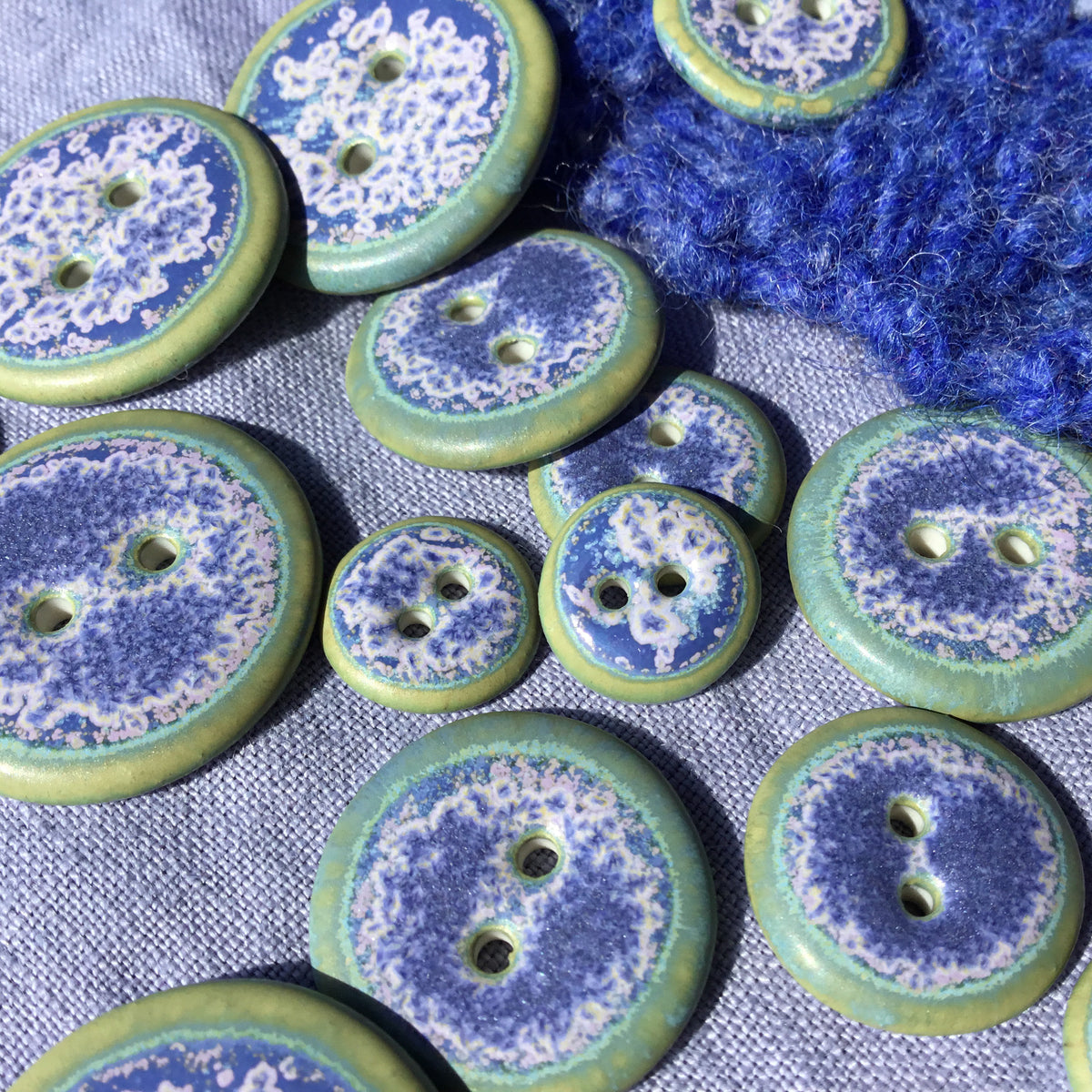 'Water Flowers' Porcelain Button - 5 sizes