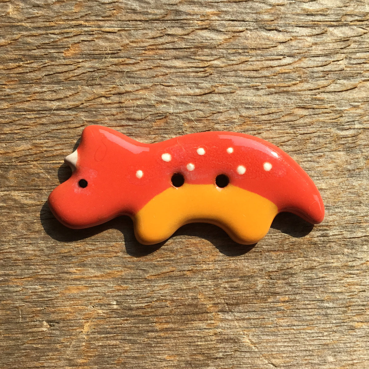 Vibrant Dinosaurs Earthenware Buttons