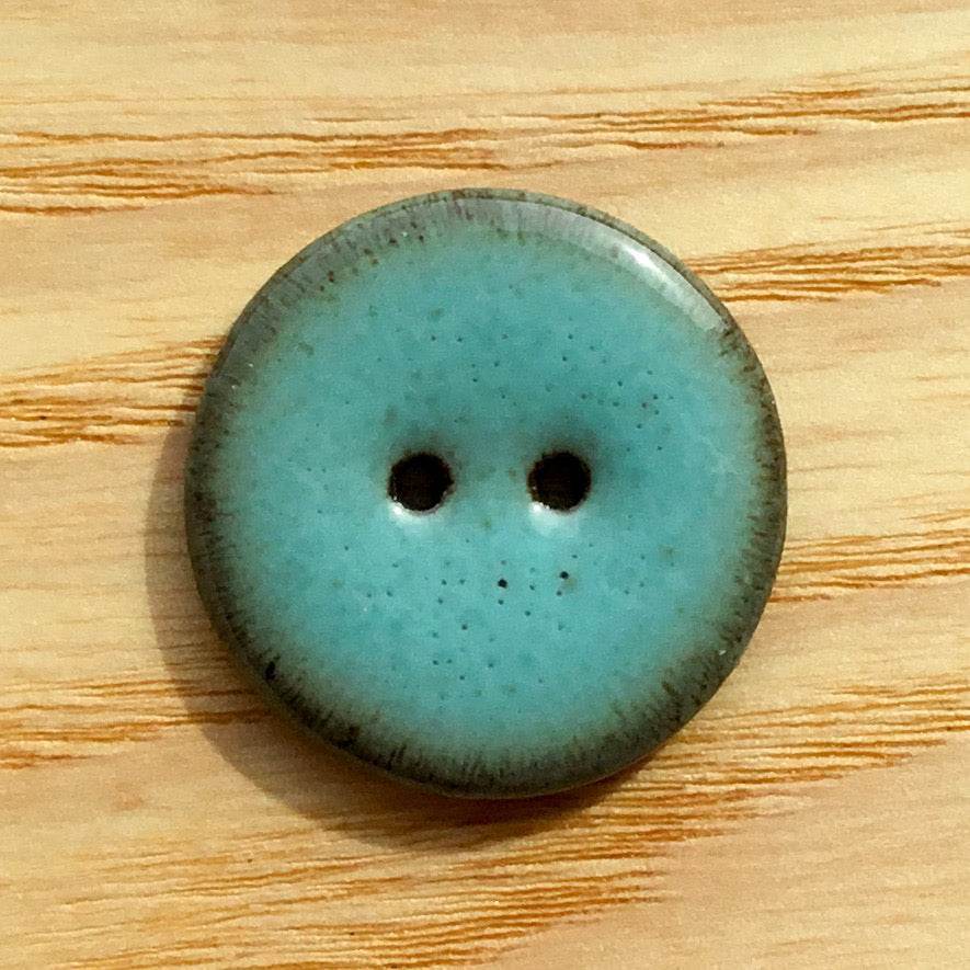 Assorted Colors GLOSSY Black Clay Buttons  1"