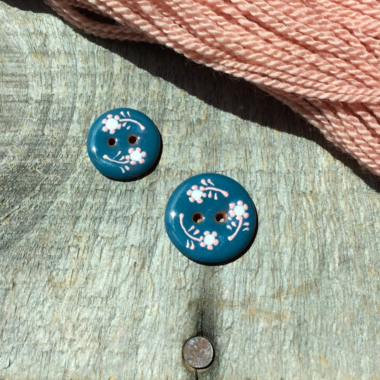 Dancing Flowers Ceramic Button
