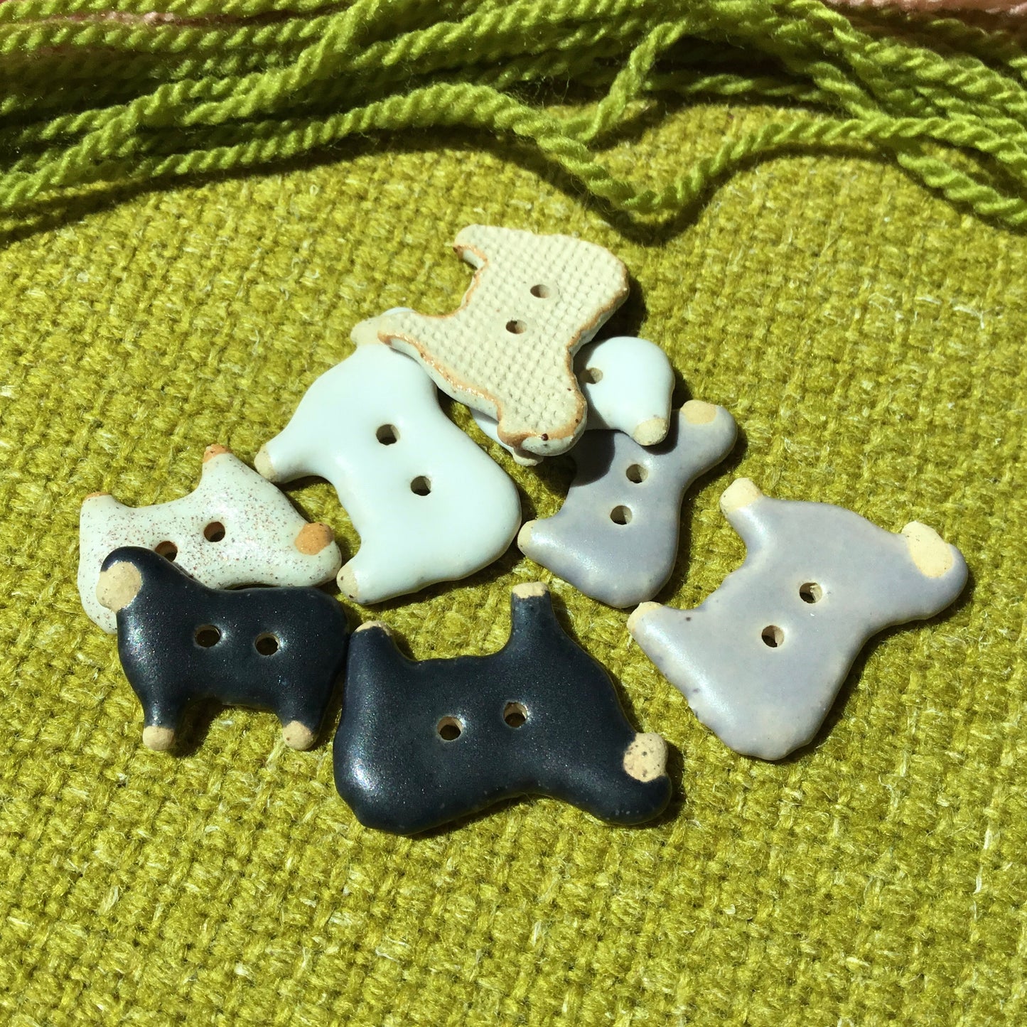 “Wooly Sheep” Stoneware Button