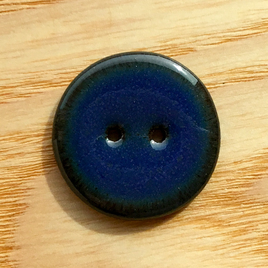 Assorted Colors GLOSSY Black Clay Buttons  1"