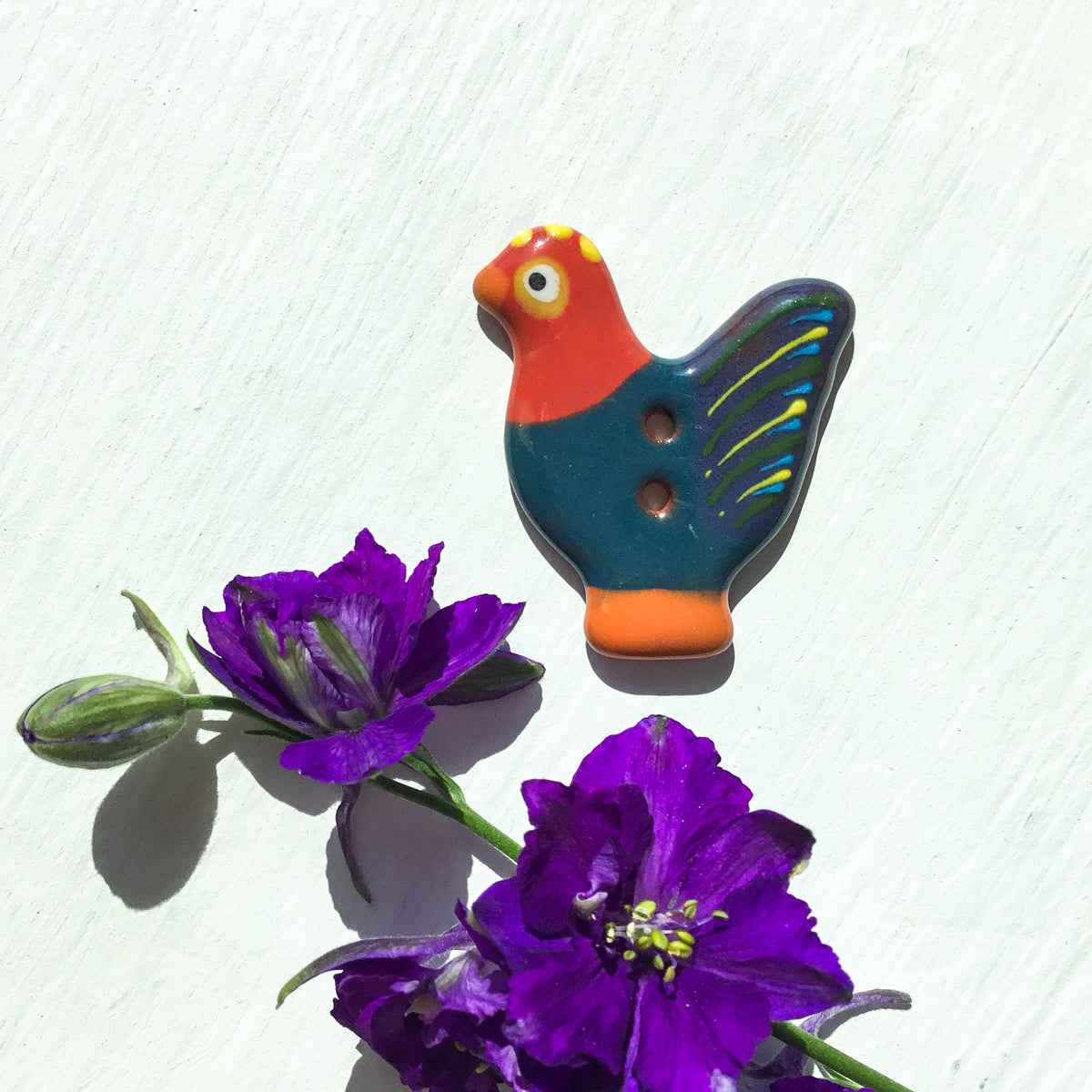 Sitting Pretty Hens Button Collection  1-1/4"