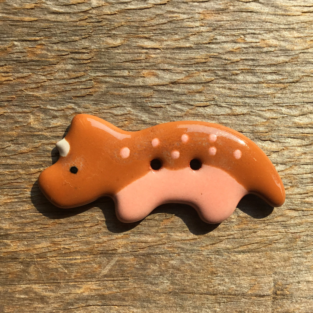 Vibrant Dinosaurs Earthenware Buttons