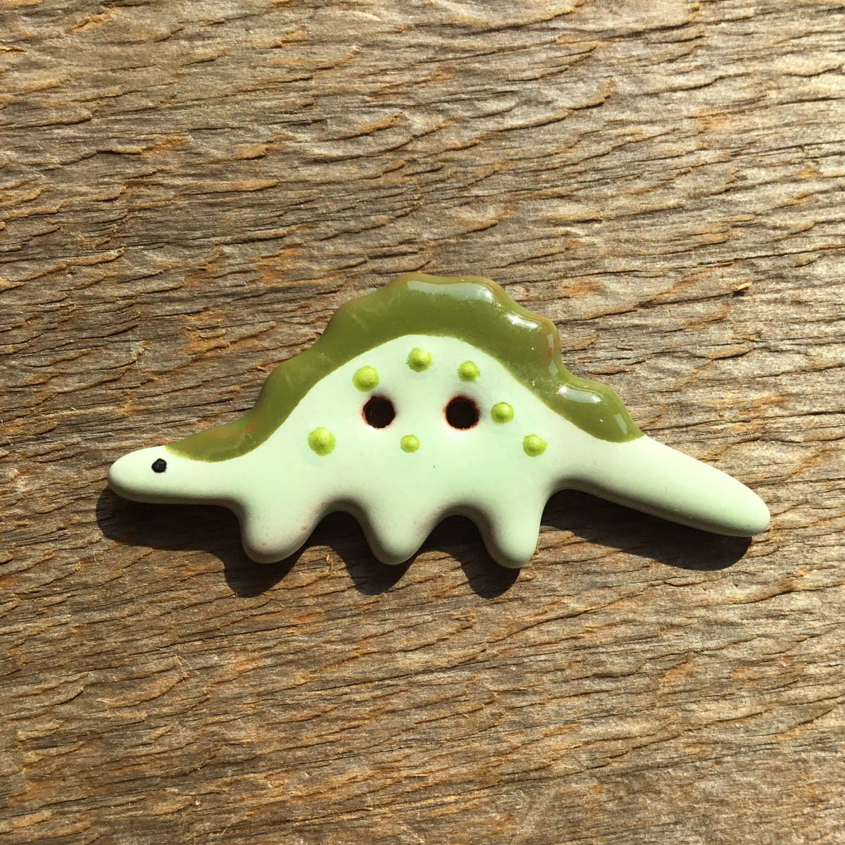 Vibrant Dinosaurs Earthenware Buttons