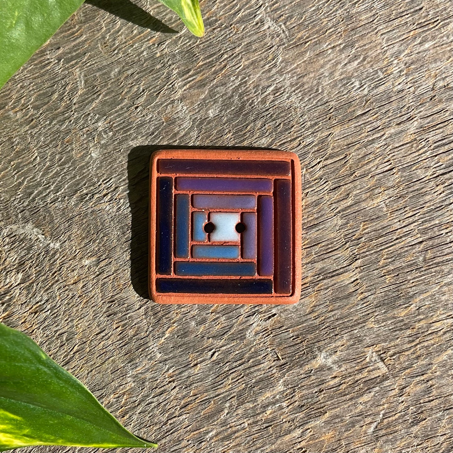 Log Cabin Quilt Button 1”