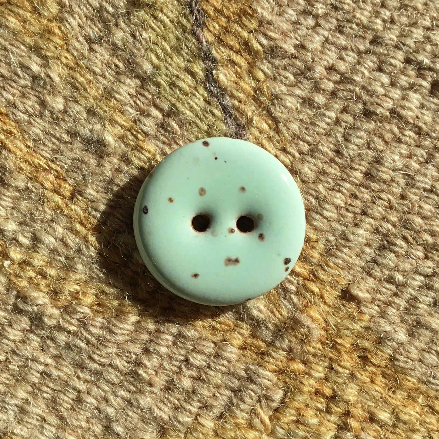 Glossy Fleck Stoneware Button  7/8"