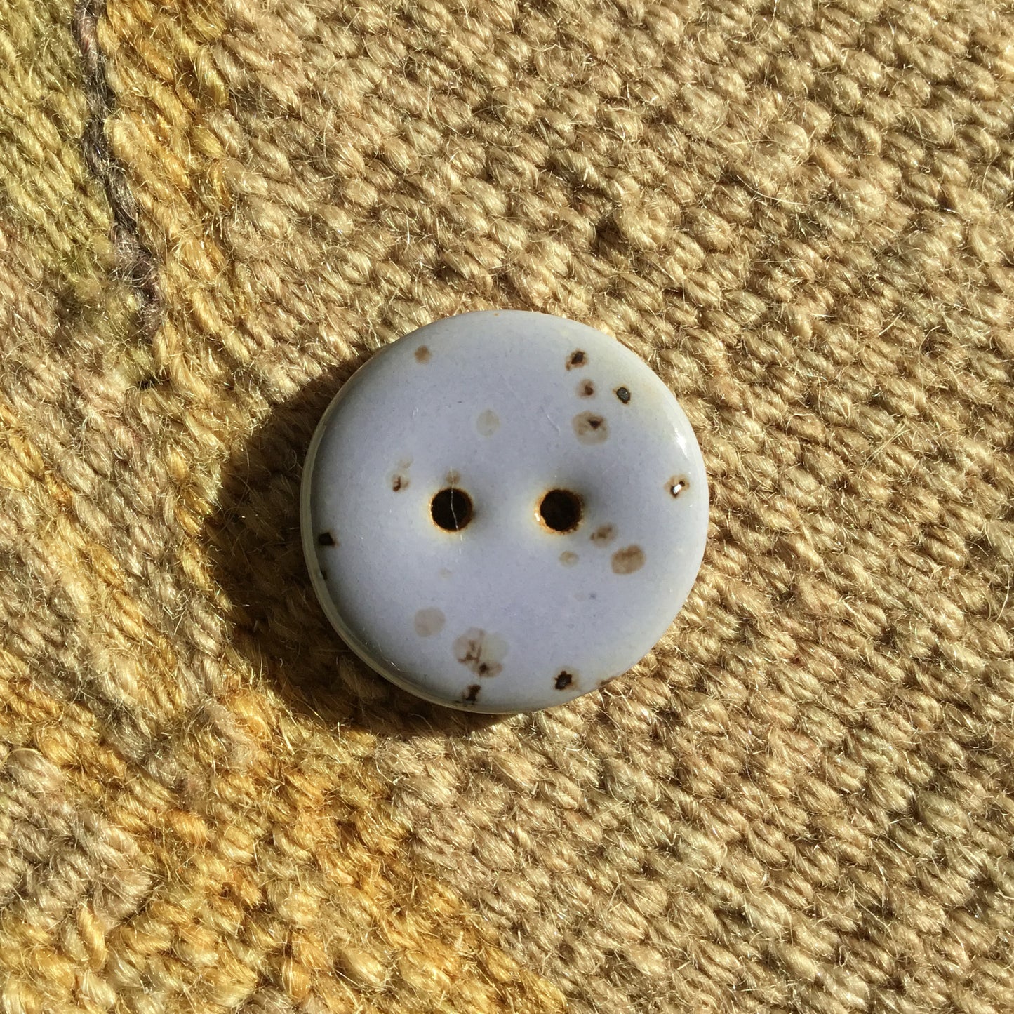 Glossy Fleck Stoneware Button  7/8"