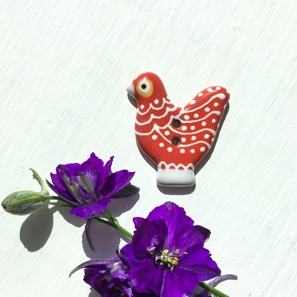 Sitting Pretty Hens Button Collection  1-1/4"