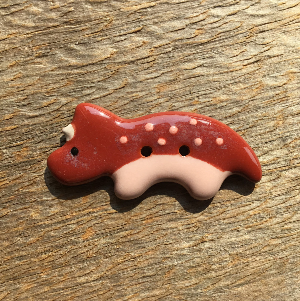 Vibrant Dinosaurs Earthenware Buttons