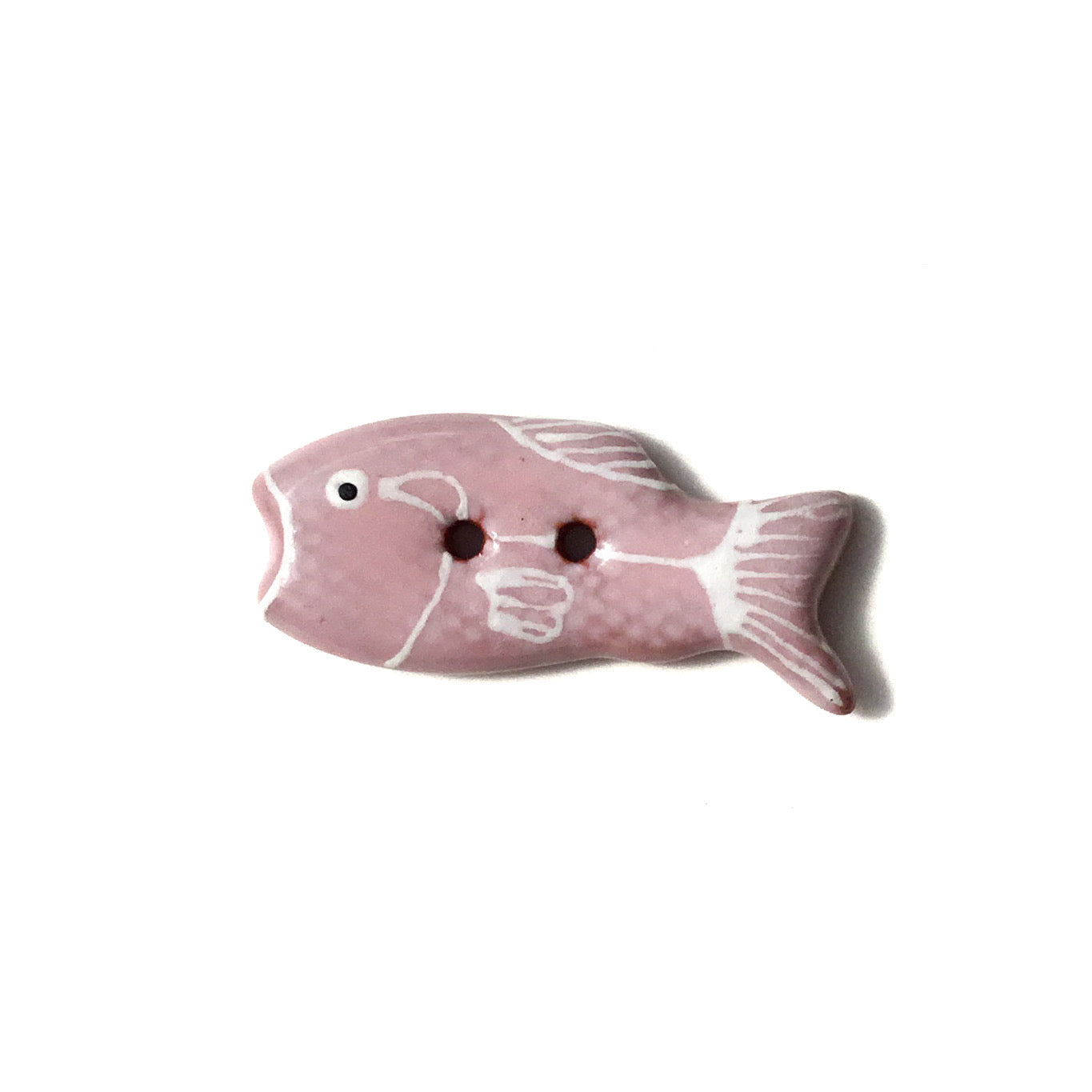 Colorful Fish Ceramic Buttons  1/2" x 1-1/4"