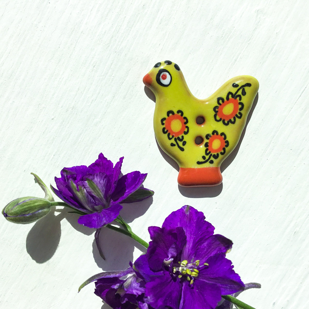 Sitting Pretty Hens Button Collection  1-1/4"
