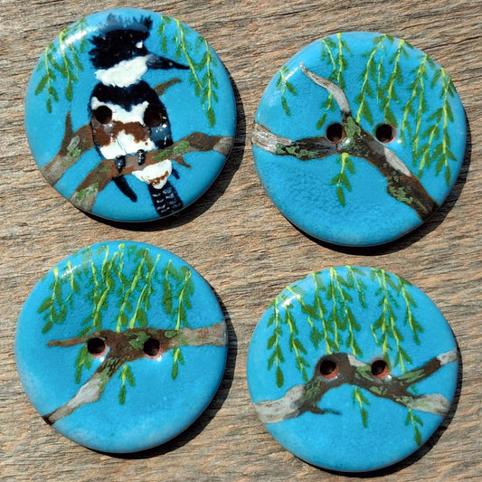 ‘Willow Grove Kingfisher’ 1-1/16” one-of-a-kind 4-pack