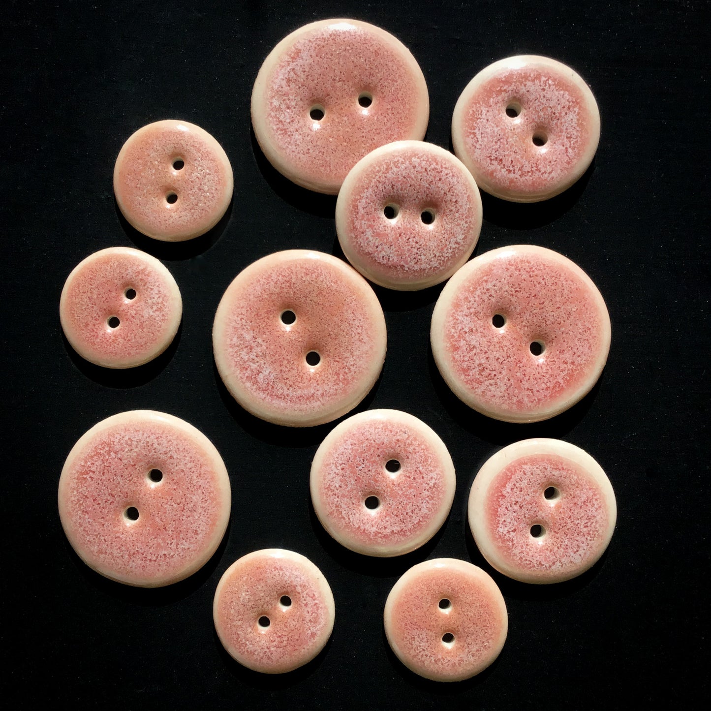 Pink Rhubarb Porcelain Button - 3 sizes
