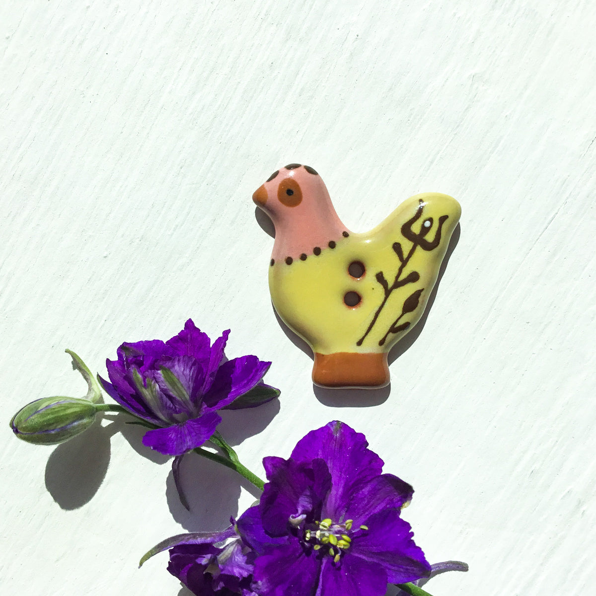 Sitting Pretty Hens Button Collection  1-1/4"