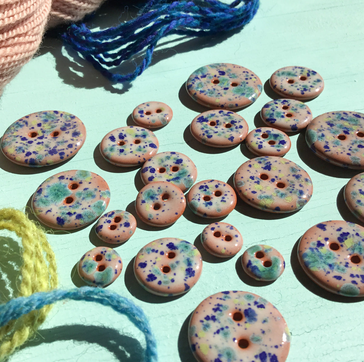 "Sea Wind" Earthenware Button