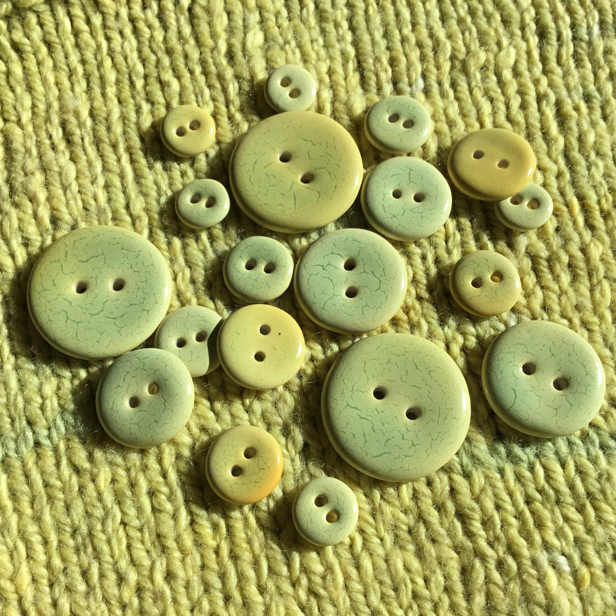 Frosted Melon Porcelain Buttons