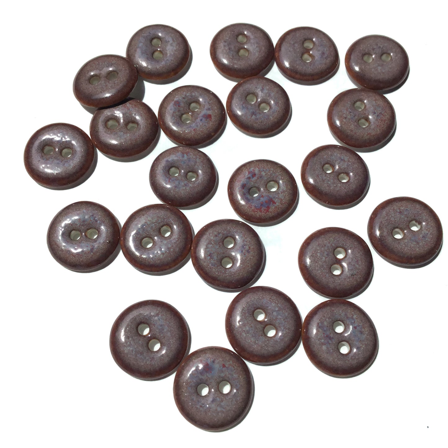 Iridescent Plum Porcelain Buttons  1/2"