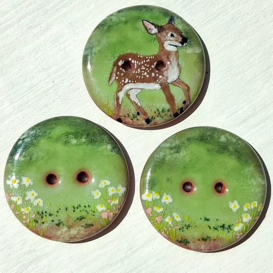 ‘Wood’s Edge Fawn’ 1-1/16” one-of-a-kind 3-pack