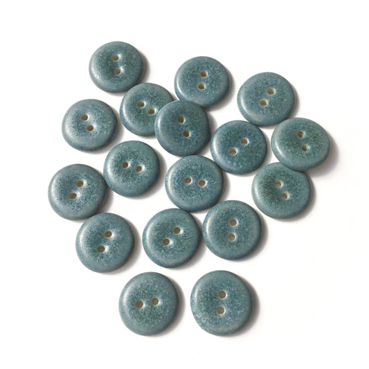 Blue-Gray Porcelain Button  5/8"
