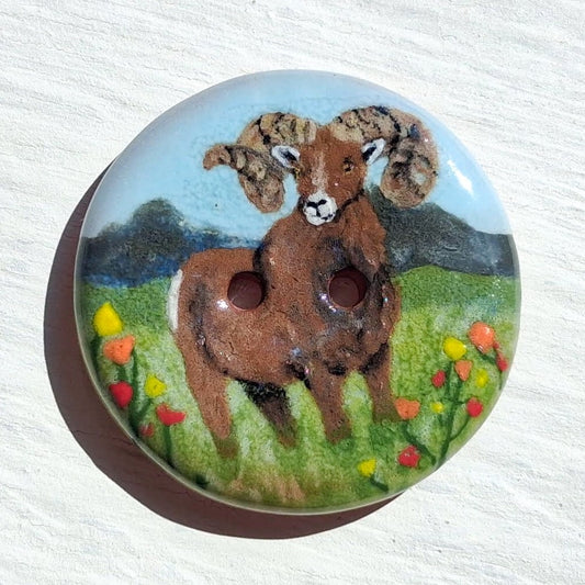 ‘Rocky Mountain Bighorn Sheep’ 1-1/16” one-of-a-kind 3-pack
