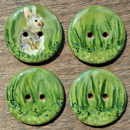 ‘New Growth Rabbit’ 1-1/16” one-of-a-kind 4-pack