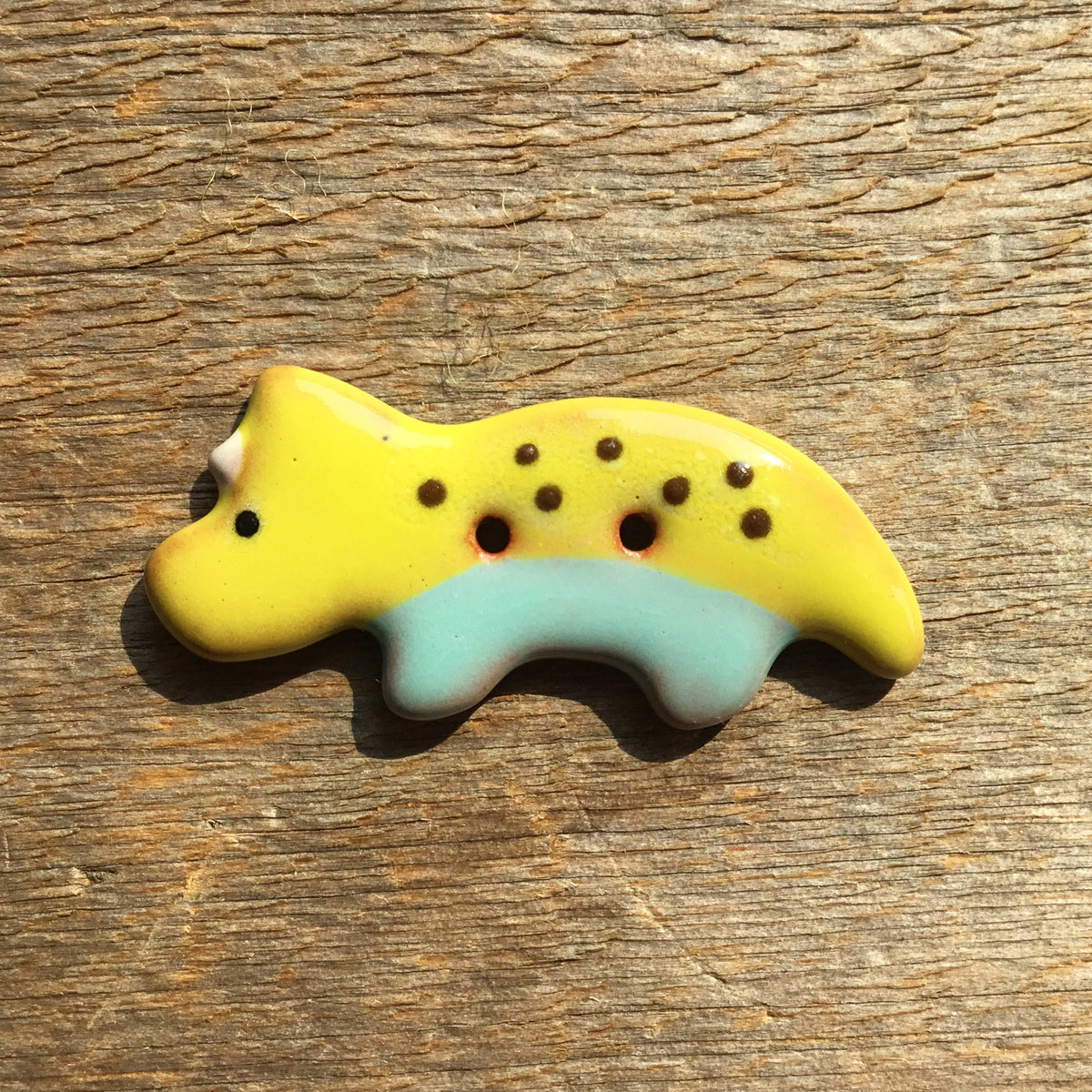 Vibrant Dinosaurs Earthenware Buttons