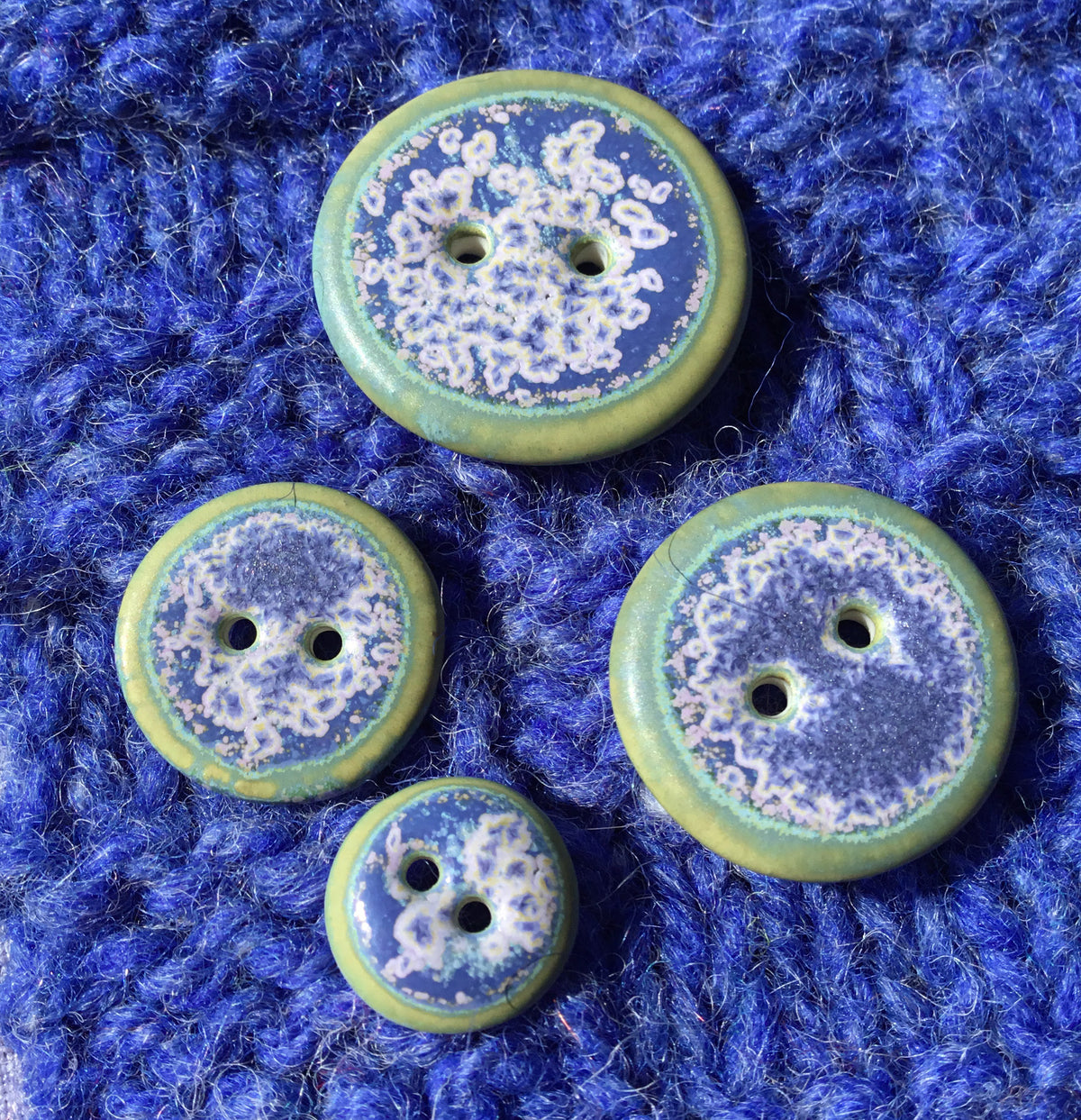 'Water Flowers' Porcelain Button - 5 sizes