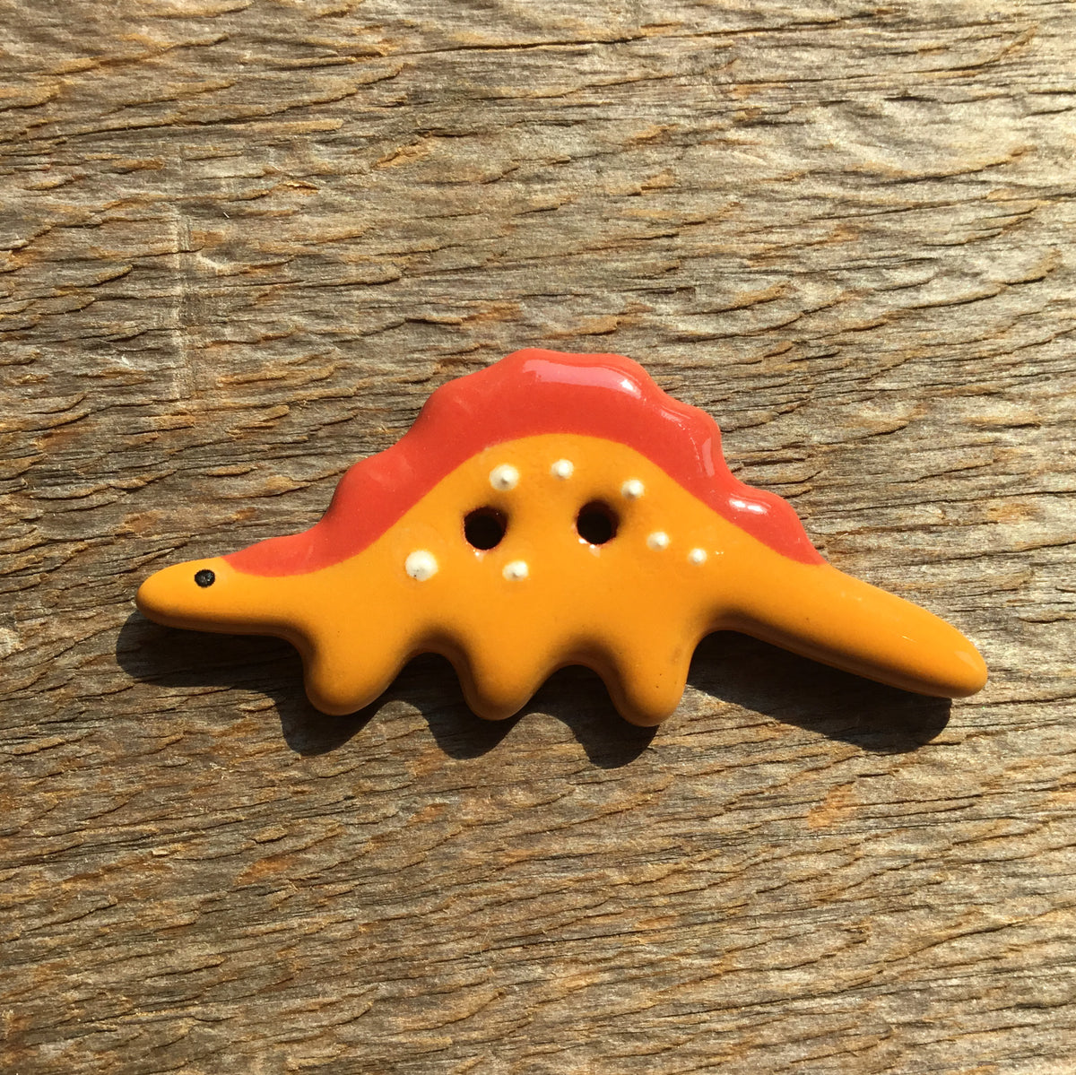 Vibrant Dinosaurs Earthenware Buttons