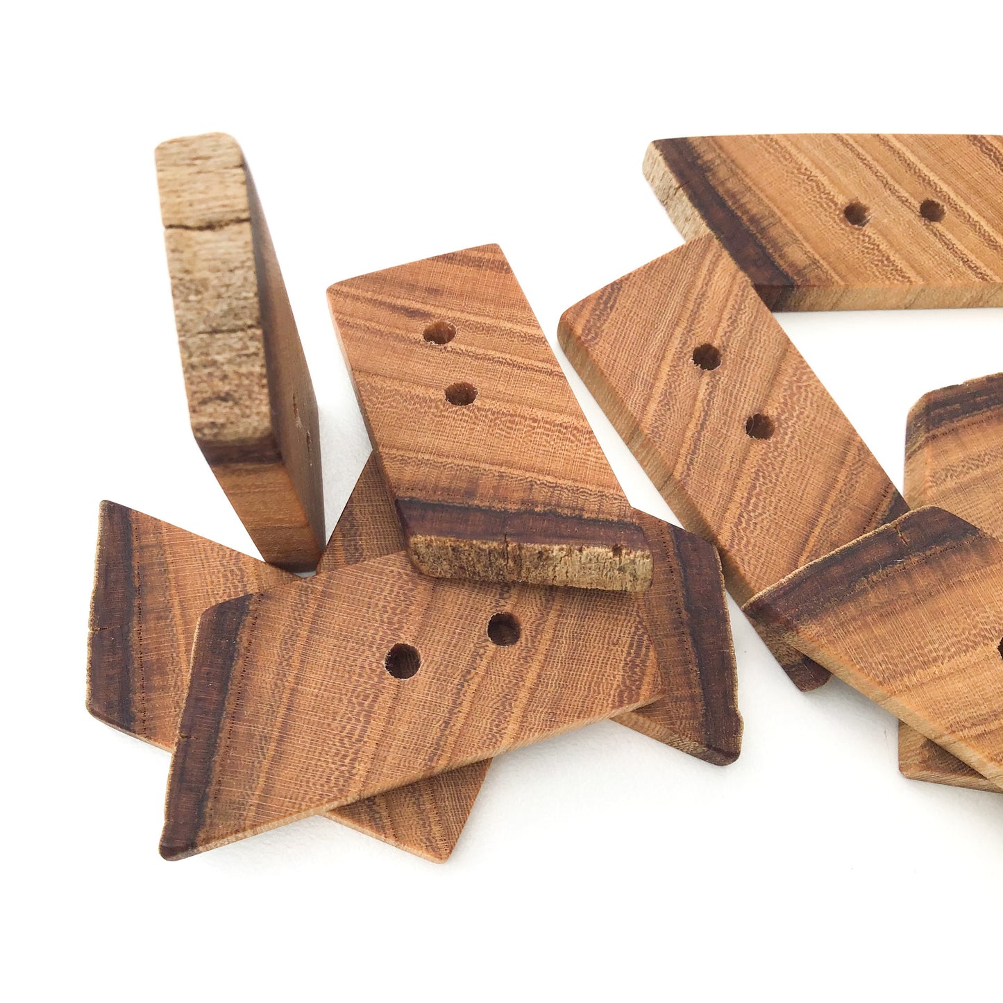 Rustic American Elm Wood Buttons  3/4" x 1-5/8"