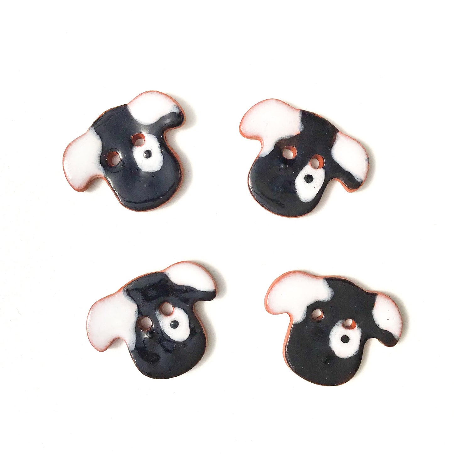 Dog Buttons - Ceramic Dog Buttons - 3/4" x 7/8"