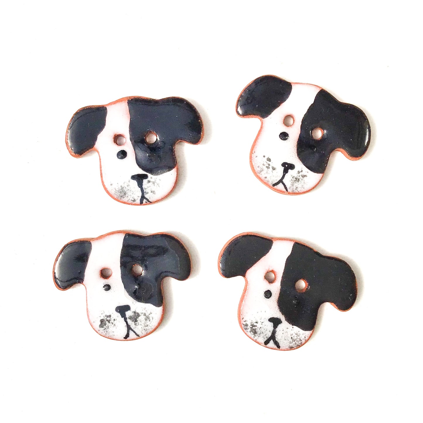 Dog Buttons - Ceramic Dog Buttons - 3/4" x 7/8"