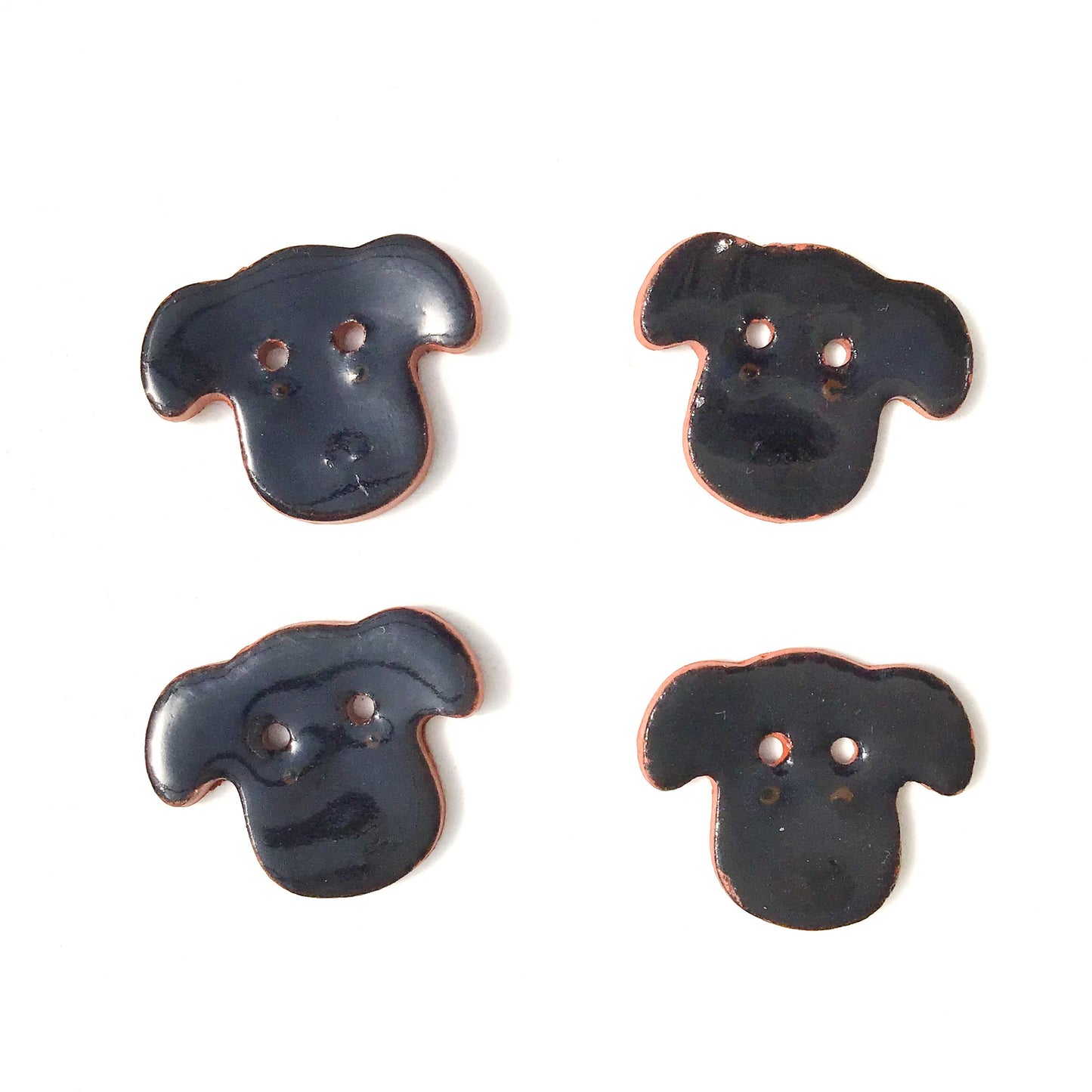 Dog Buttons - Ceramic Dog Buttons - 3/4" x 7/8"