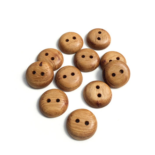 Polished Black Locust Wood Buttons - 7/8”
